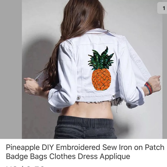 FREE GIFT 🎁 NEW pineapple 🍍 large patch DIY - Picture 2 of 8